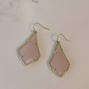 Pink quartz Kendra Scott earrings